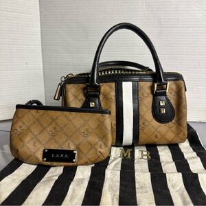 L.A.M.B. Gwen Stefani brown small Bowler Satchel Bag Handbag